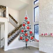 vidaXL Julprydnad Set 3 pcs Röd Plast