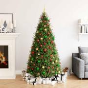 vidaXL Julgranskulor 111 delar röd/grön/guld polystyren