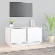 vidaXL Tv-bänk vit 80x35x40,5 cm massiv furu