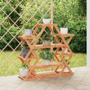 vidaXL Växtställ 110x25x105 cm massivt granträ