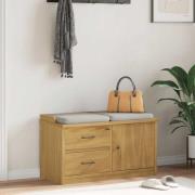 vidaXL Hallbänk SANDNES 87x40x50 cm massiv trä furu