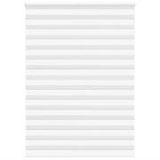 vidaXL Rullgardin zebra vit 160x230 cm tyg bredd 155,9 cm polyester