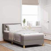 vidaXL Bäddfjäder med madrass Taupe 190 x 90 cm Polyester