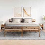 vidaXL Sängbord 2 st med låda åldrat trä 39x28x41 cm