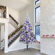 vidaXL Julprydnad Set 4 pcs Lila XXL