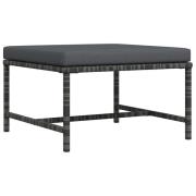 vidaXL Fotpall till modulsoffa med dyna grå konstrotting