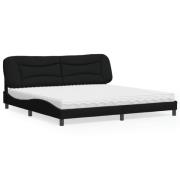 vidaXL Bed with Mattress "Hvar" Black 200x200 cm Fabric