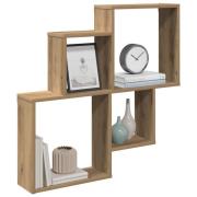 vidaXL Vägghylla artisan ek 80x15x78,5 cm konstruerat trä