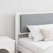 vidaXL Huvudgavel Övrigt Vit 200 cm Massiv furu