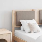 vidaXL Huvudgavel Övrigt Brun 120 cm Massiv furu