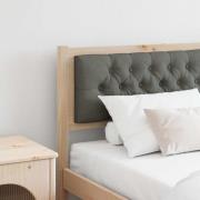 vidaXL Huvudgavel Övrigt brun och mörkgrå 160 cm Massiv furu