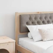 vidaXL Huvudgavel Övrigt Brun och taupe 160 cm Massiv furu