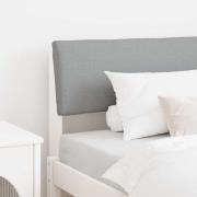 vidaXL Klädd sänggavel Ljusgrå 100 cm Massiv furu