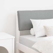 vidaXL Klädd sänggavel Ljusgrå 80 cm Massiv furu