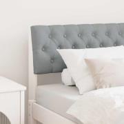 vidaXL Klädd sänggavel Ljusgrå 90 cm Massiv furu