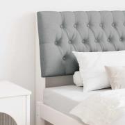 vidaXL Klädd sänggavel Ljusgrå 100 cm Massiv furu