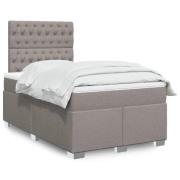 vidaXL Ramsäng med madrass taupe 120x190 cm tyg