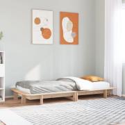 vidaXL Sängram utan madrass 90x190 cm massiv furu