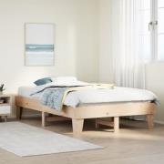 vidaXL Sängram utan madrass 120x190 cm massiv furu