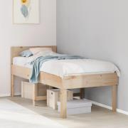 vidaXL Sängram utan madrass 90x190 cm massiv furu