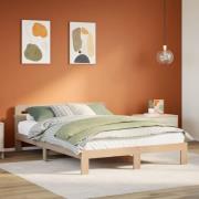 vidaXL Sängram utan madrass 150x200 cm massiv furu
