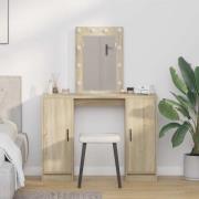 vidaXL Smyckebord med lagring Brun 102 x 33 x 135 cm Konstruerat trä