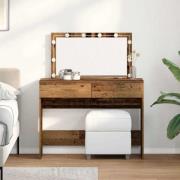 vidaXL Sminkbord Gammalt trä 100 x 40 x 120 cm Konstruerat trä