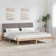 vidaXL Sängram med huvudgavel Brun 200 x 200 cm Massiv furu