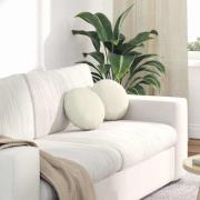 vidaXL Sittkuddar 2 pcs Kräm Ø 40 x 13 cm Sammet