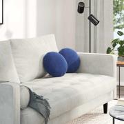 vidaXL Sittkuddar 2 pcs Polisblå Ø30 x 13 cm Sammet