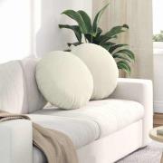 vidaXL Sittkuddar 2 pcs Kräm Ø 40 x 13 cm Sammet