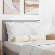 vidaXL Bolsterkuddar 2 pcs Kräm Ø 15 x 40 cm Kordread tyg