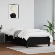 vidaXL Sängram svart konstläder 90x190 cm
