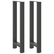 vidaXL Barbordsben antracit 2 st 50x(100-101) cm stål