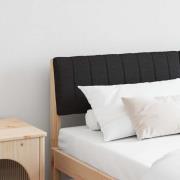 vidaXL Klädd sänggavel Svart 150 cm Massiv furu