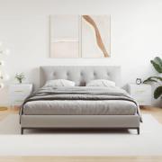vidaXL Sängbord 2 st vit 40x35x47,5 cm konstruerat trä