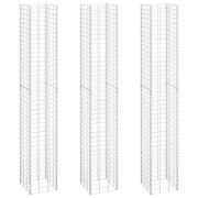 vidaXL Gabioner 3 st 30x30x200 cm järn