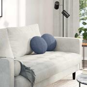 vidaXL Sittkuddar 2 pcs Blå Ø 30 cm Kordread tyg