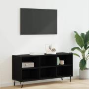 vidaXL TV-skåp Svart Ek 103,5 x 30 x 50 cm Konstruerat trä