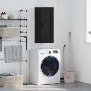 vidaXL Väggskåp Svart Ek 34,5 x 34 x 90 cm Konstruerat trä