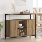 vidaXL Sideboard Artisan Ek 100 x 35 x 80 cm Konstruerat trä