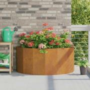 vidaXL Planteringskärl Rostig 120 x 60 x 50 cm Väderbeständig stål