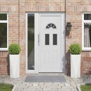 vidaXL Planteringskärl 2 pcs Vit 30 x 30 x 75 cm Stål