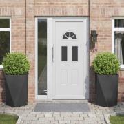 vidaXL Planteringskärl 2 pcs Svart 50 x 50 x 75 cm Stål