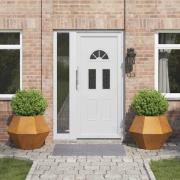 vidaXL Planteringskärl 2 pcs Rostig 75 x 75 x 60 cm