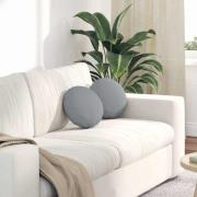 vidaXL Sittkuddar 2 pcs Ljusgrå Ø30 x 13 cm tyg