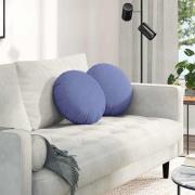 vidaXL Sittkuddar 2 pcs Jeansblå Ø40 x 13 cm tyg