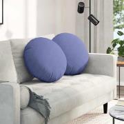 vidaXL Sittkuddar 2 pcs Jeansblå Ø50 x 19 cm tyg