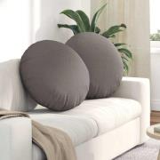 vidaXL Sittkuddar 2 pcs Taupe Ø60 x 21 cm tyg