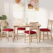 vidaXL Sittkuddar 4 pcs Röd 40 x 40 x 12 cm tyg